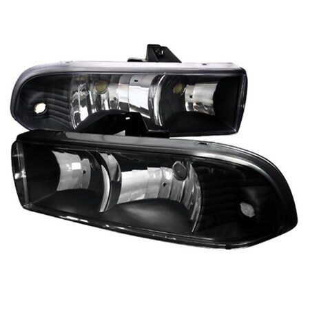 Overtime Housing Headlight for 98 to 04 Chevrolet S10-Blazer, Black - 8 x 16 x 17 in. OV1623294